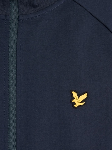 Lyle & Scott Fleece jas in Blauw