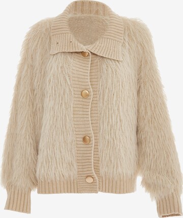 Cardigan faina en beige : devant