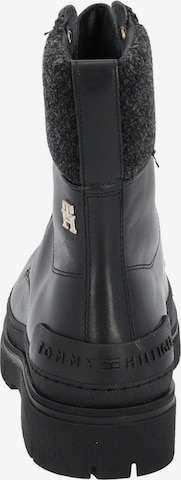 TOMMY HILFIGER Lace-Up Ankle Boots in Black