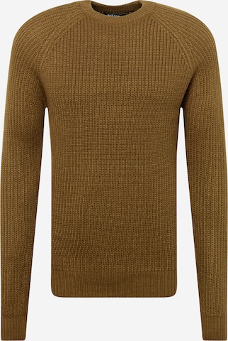 BURTON MENSWEAR LONDON Pullover 'Fisherman' in Grün: predná strana