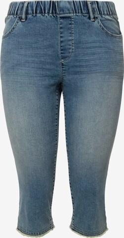 Ulla Popken Skinny Jeans in Blauw: voorkant