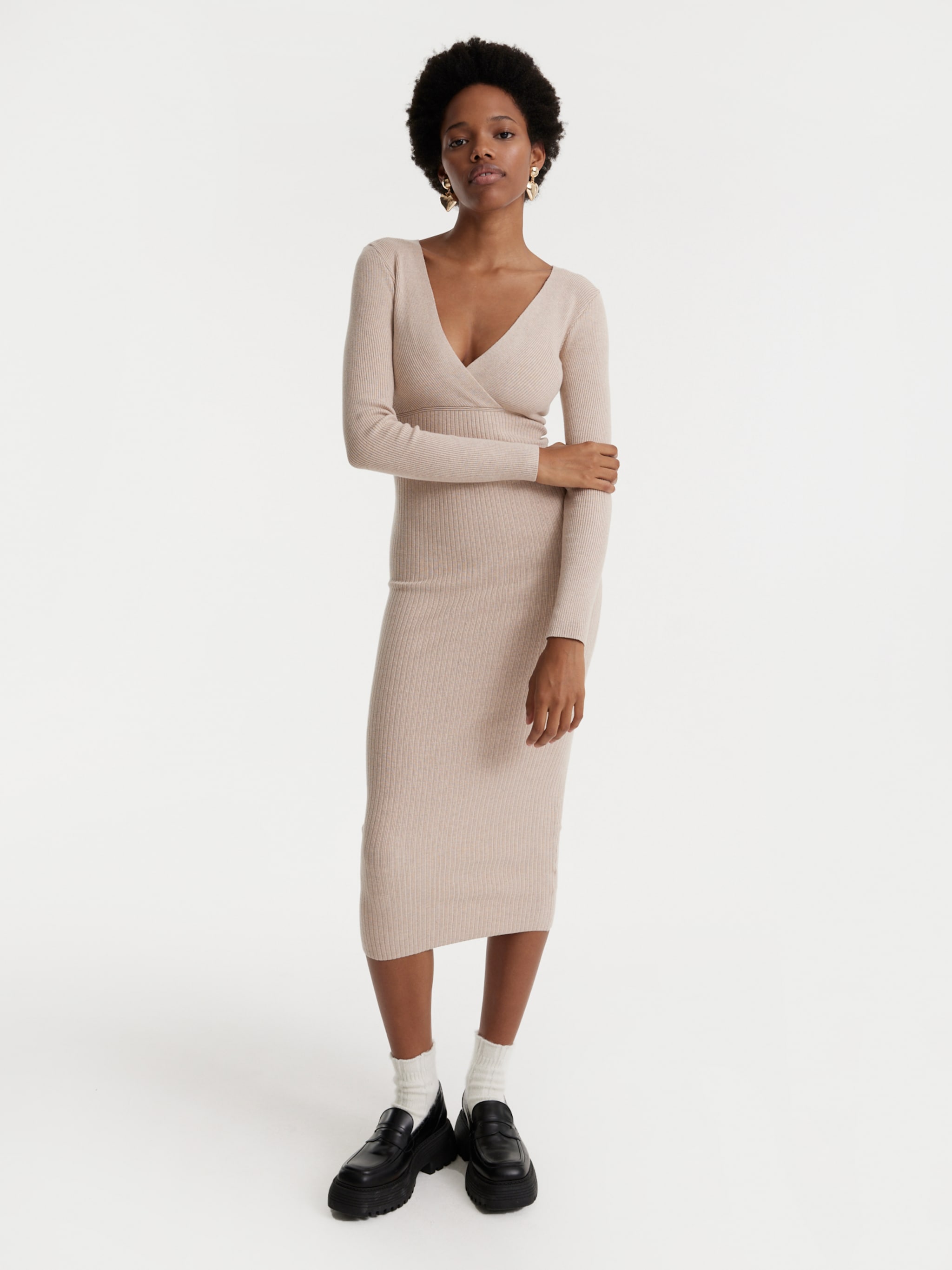 EDITED Producten Jurk 'LIORA' Beige