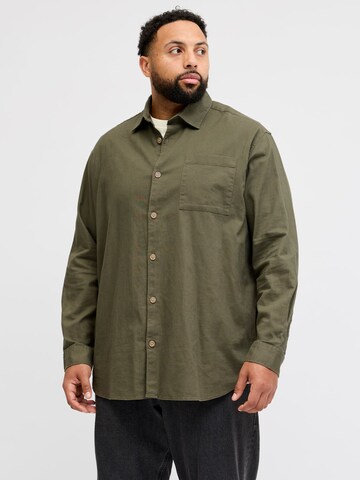 JACK & JONES Regular fit Button Up Shirt in Green: front