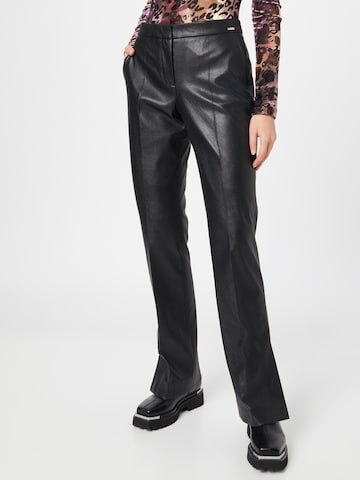 CINQUE Regular Trousers with creases 'SERAFINA' in Black: front