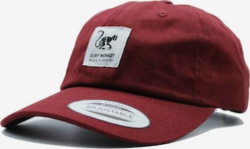 Surf Monkey - Gorra deportiva en rojo: frente