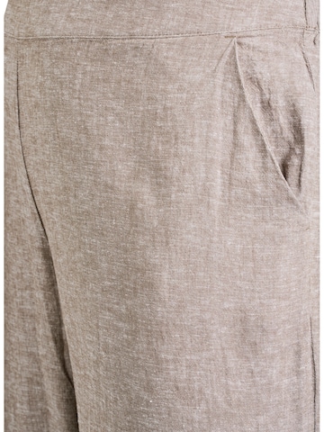 Zizzi Loosefit Kalhoty 'Vlina' – hnědá