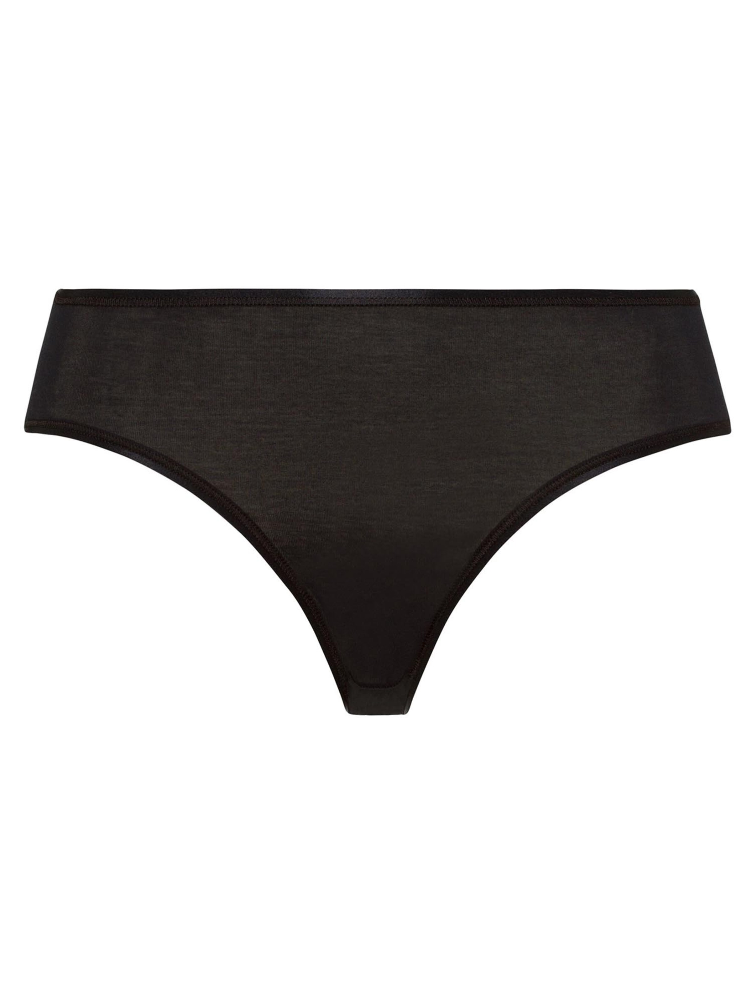 Hanro Panty 'Cotton Seamless' in Black: front