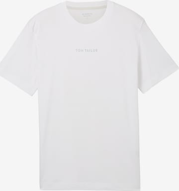 T-Shirt TOM TAILOR en blanc : devant