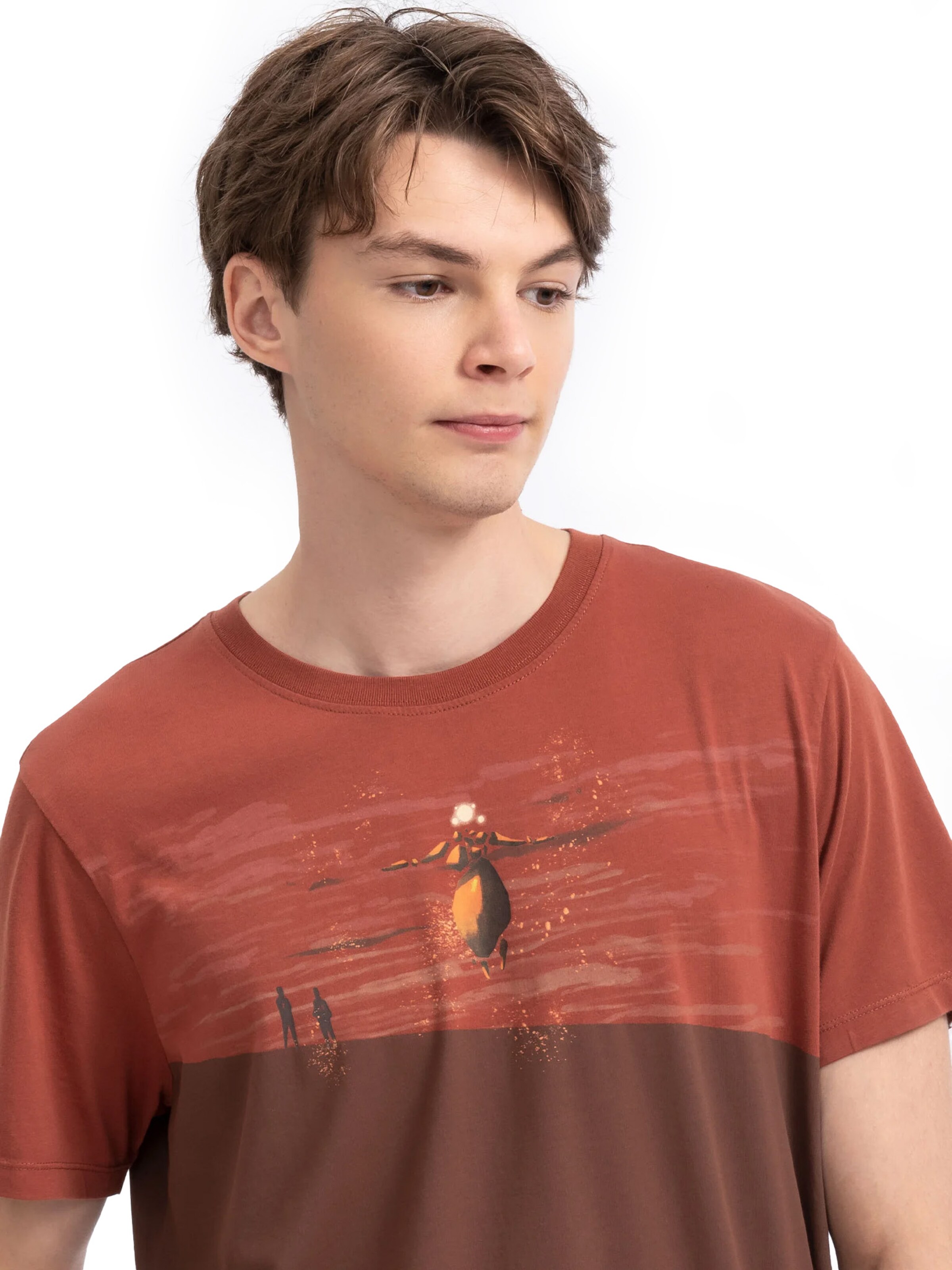 T-Shirt 'Shield Maiden' Kaft en rouge