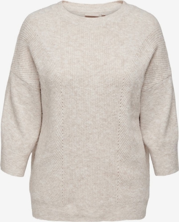 Pull-over ONLY Carmakoma en beige : devant