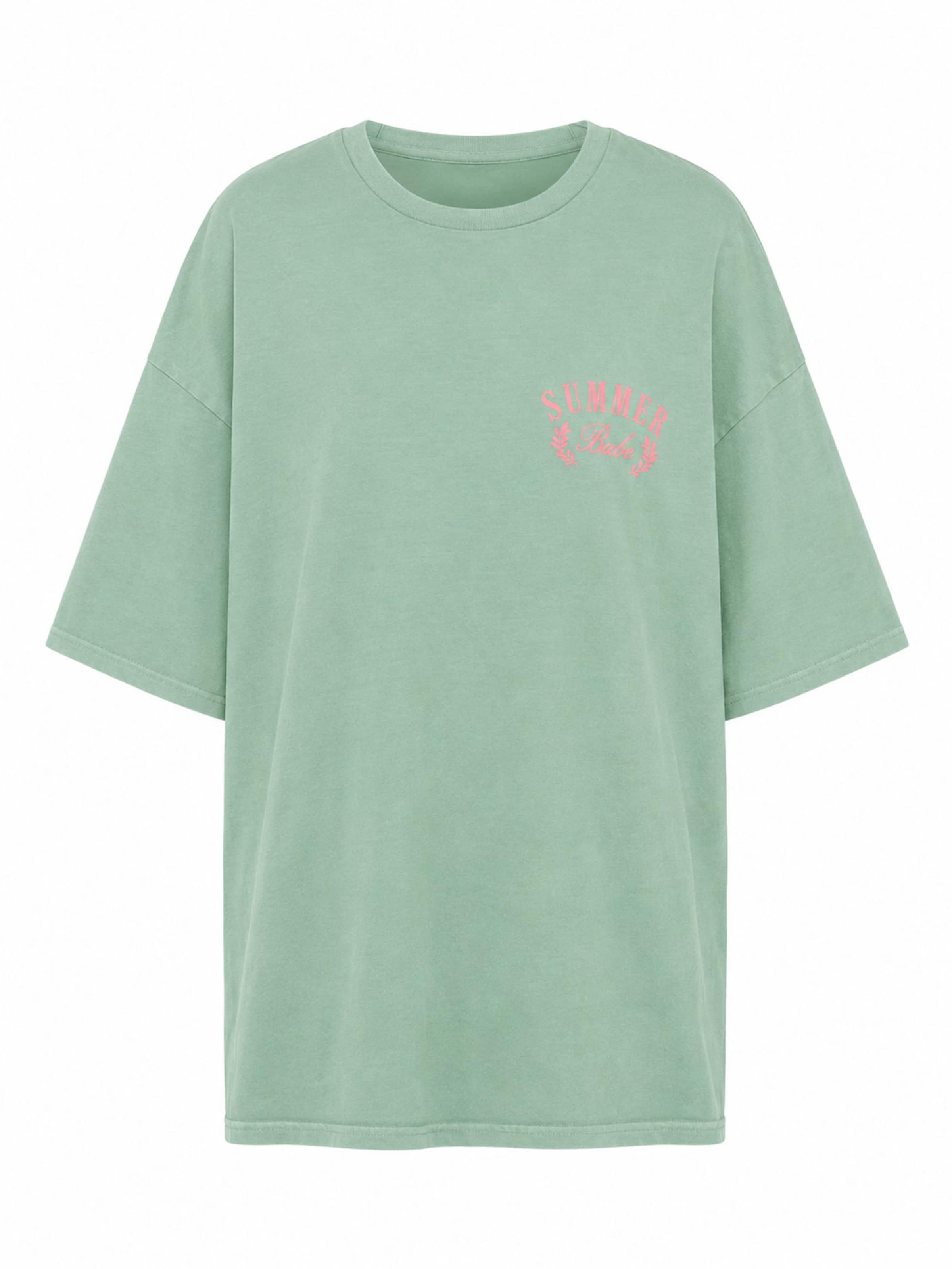 Worldclassca Oversized Shirt ''Summer Babe'' in S-L/One size in Light green, Item view