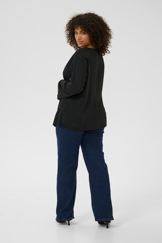 KAFFE CURVE Blouse 'Meriel' in Zwart
