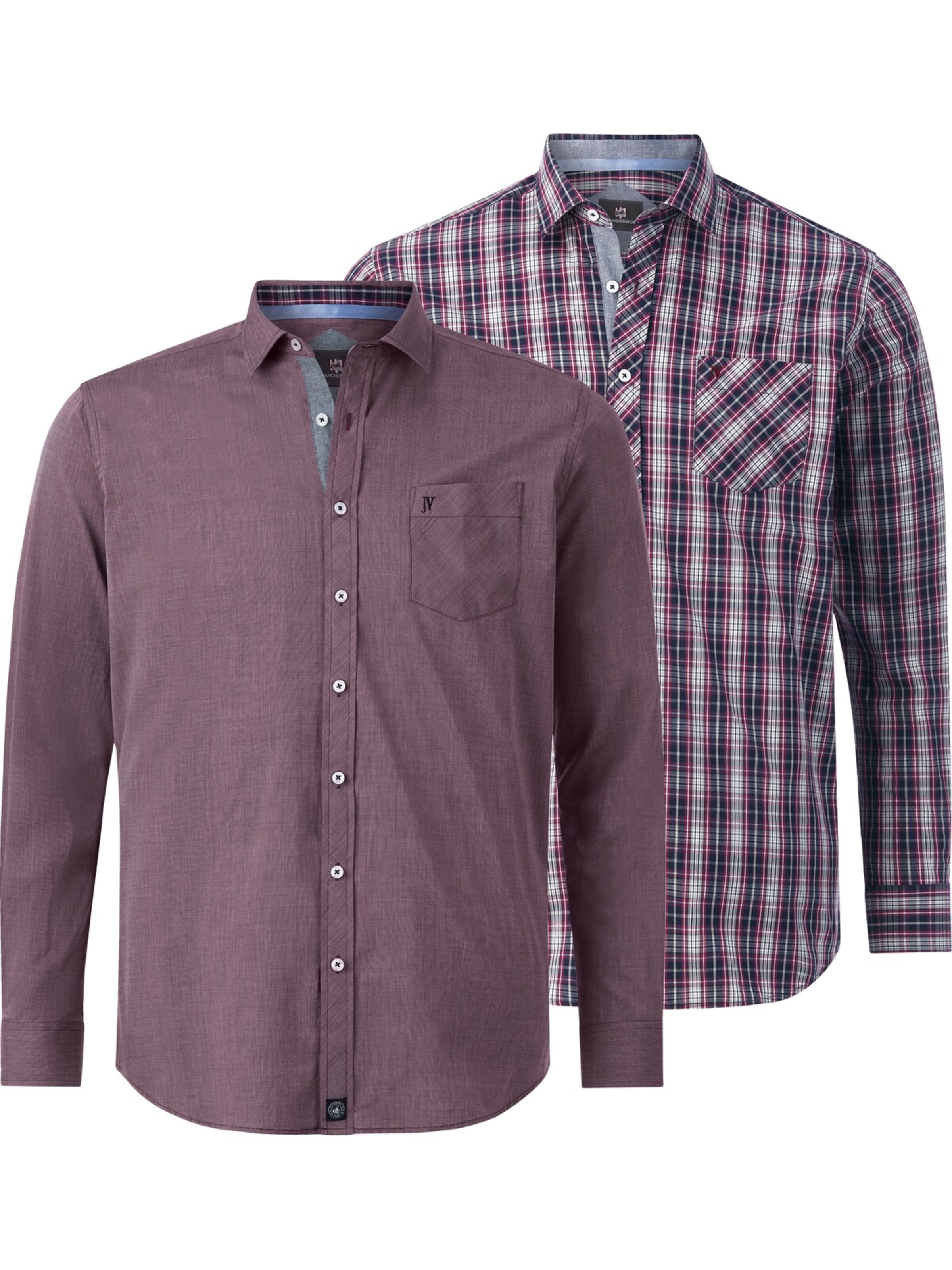 Jan Vanderstorm Comfort fit Button Up Shirt ' Julian ' in Red: front