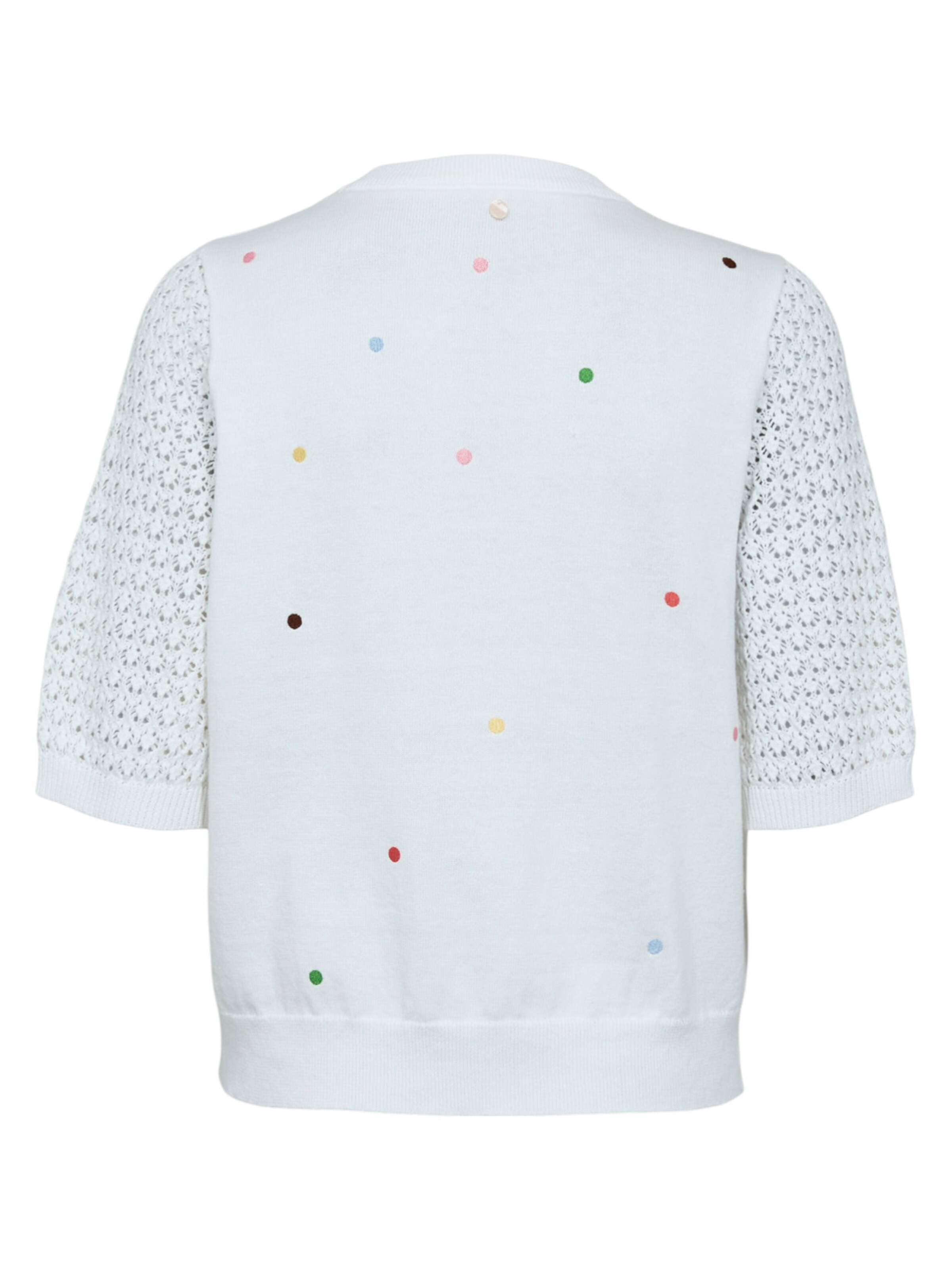NÜMPH Strickpullover mit Halbarm 'NULULO PULLOVER' in Weiß