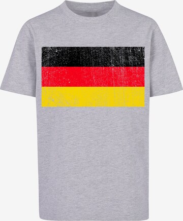F4NT4STIC T-Shirt 'Germany Deutschland Flagge distressed' in Grau: predná strana