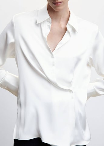Bluză 'Blancu' de la MANGO pe alb