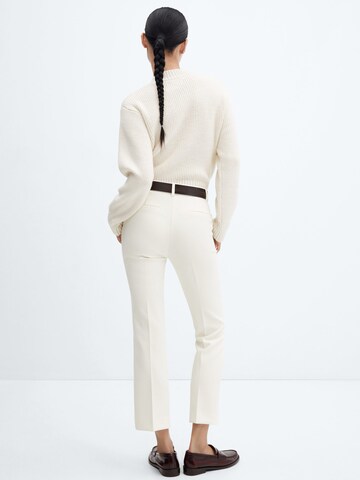 Coupe slim Pantalon à plis 'Bosco' MANGO en beige