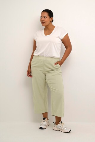 KAFFE CURVE Loose fit Trousers 'Nana' in Green