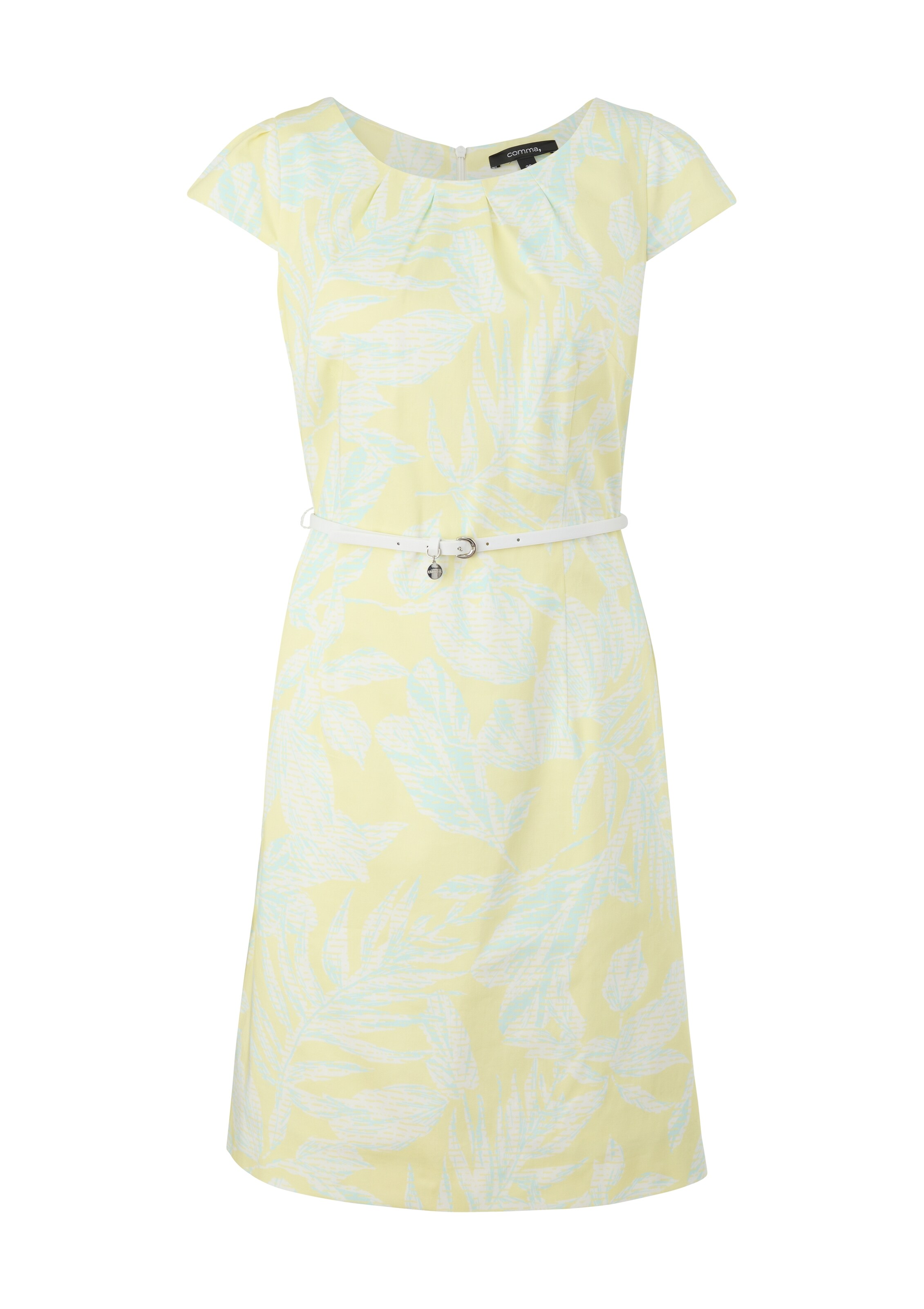 COMMA Sommerkleid in Gelb: Vorderseite