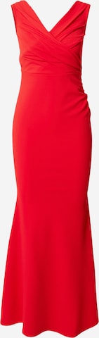 Rochie de seară de la Sistaglam pe roșu: față