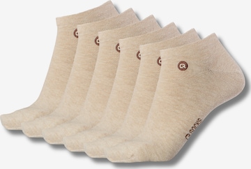 QOLONIA Socks in Beige: front