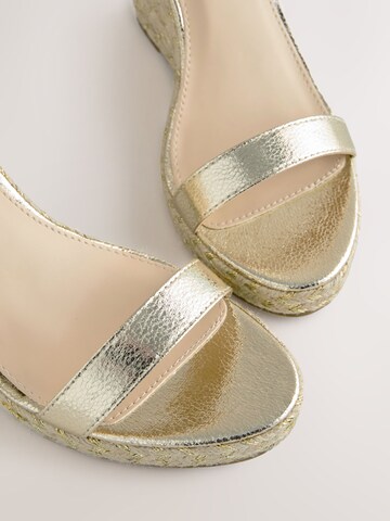 Next Strap Sandals 'Forever Comfort' in Gold
