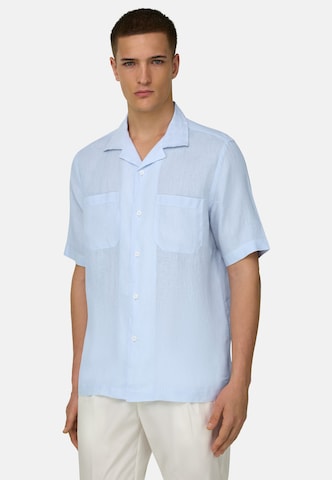 Boggi Milano Regular fit Button Up Shirt in Blue: front