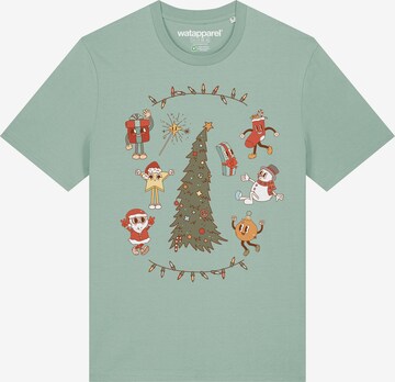 Watapparel T-Shirt 'Christmas 2024' (GOTS) in Grün: Vorderseite