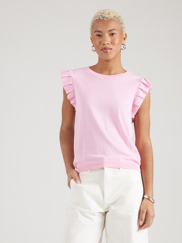 NÜMPH - Top de malha 'FIANA' em rosa: frente