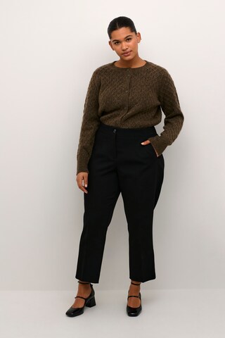 KAFFE CURVE Strickjacke 'Selmi' in Braun