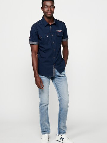 Coupe regular Chemise KOROSHI en bleu