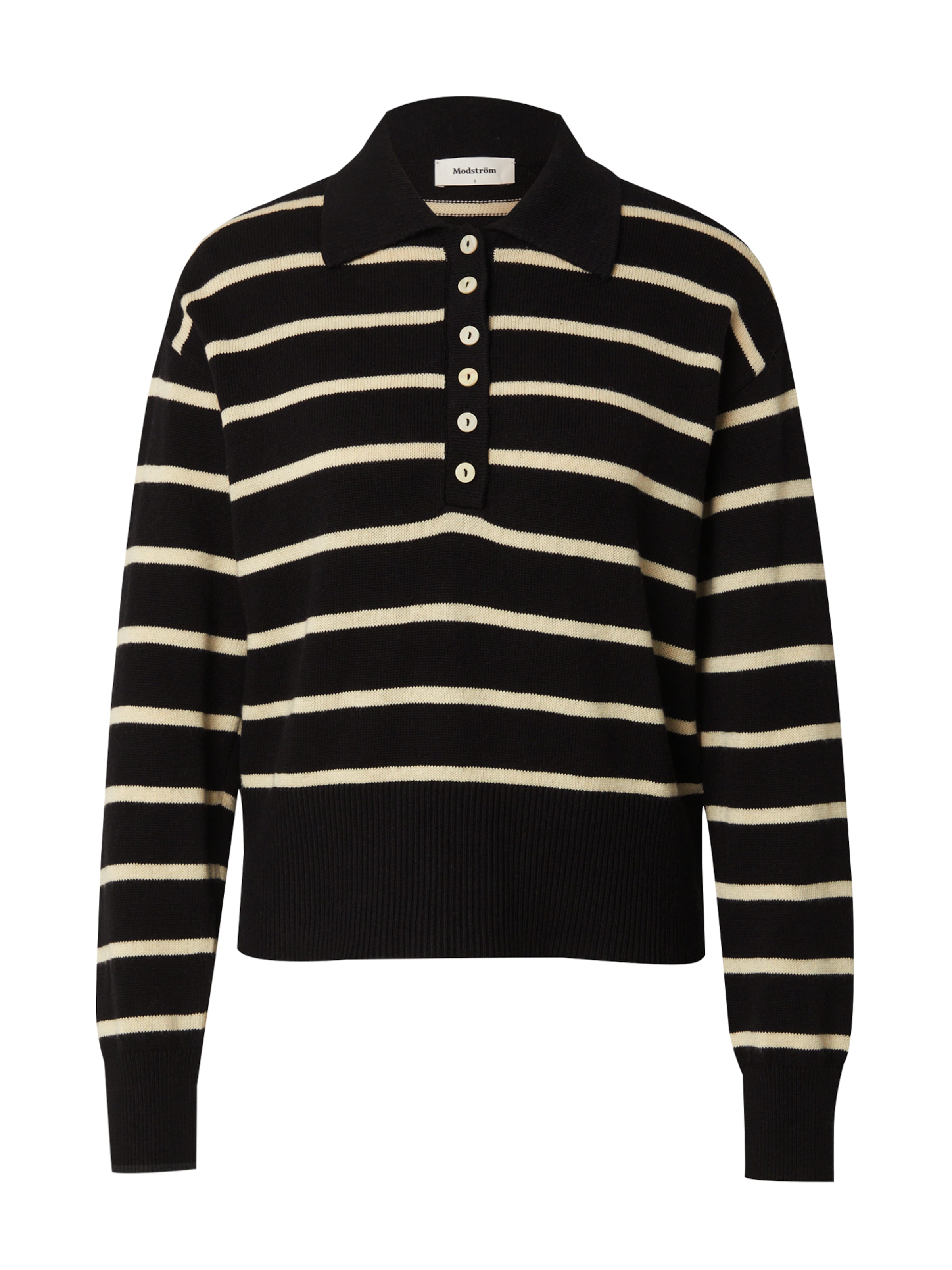 modström Trui 'Malva' in Zwart: voorkant