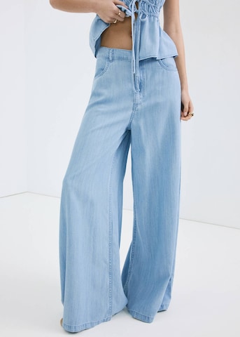MANGO Wide Leg Jeans 'Eva' in Blau: Vorderseite
