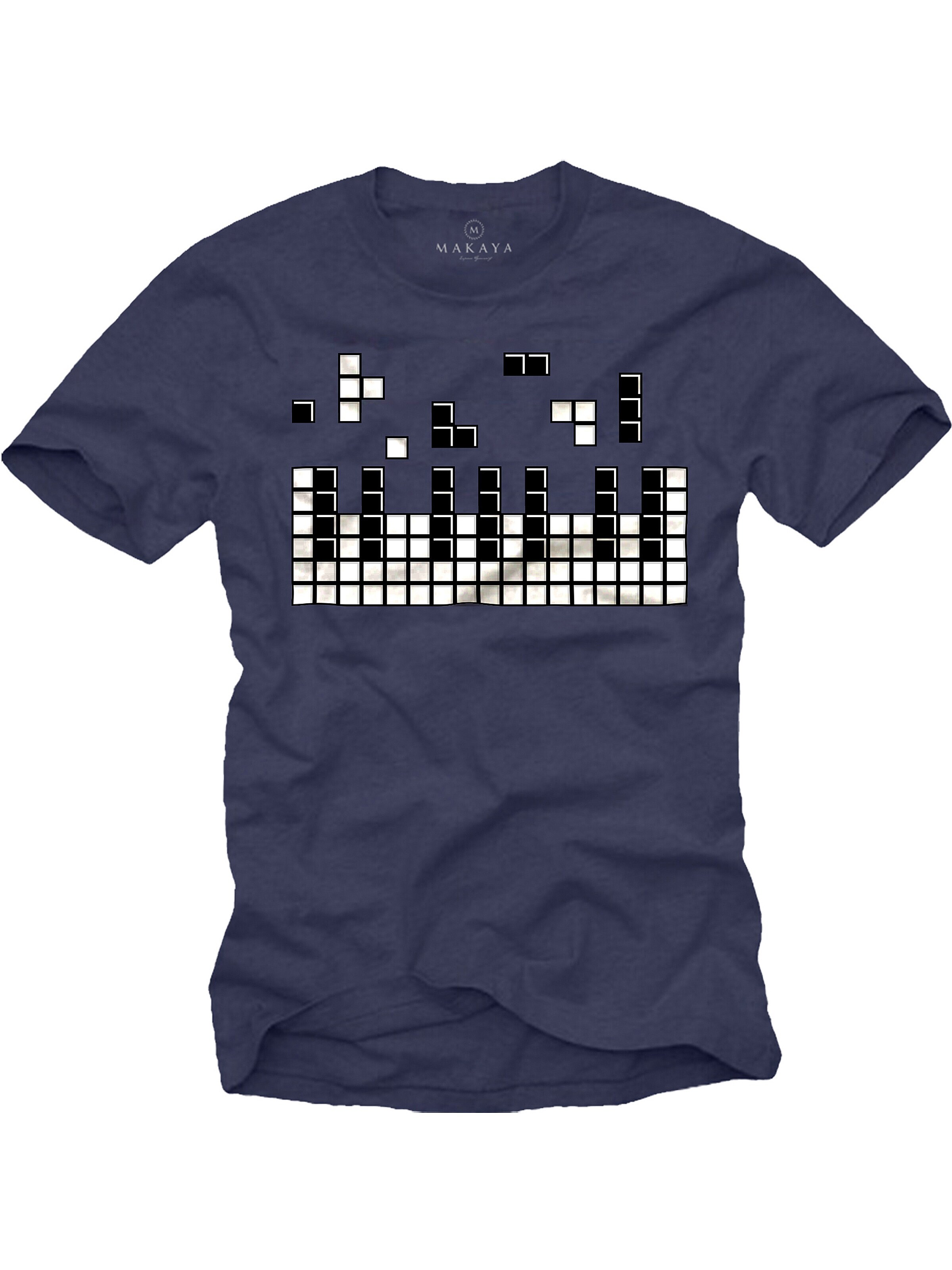 MAKAYA Shirt 'Piano' in Blue: front