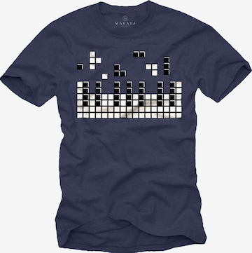 MAKAYA Shirt 'Piano' in Blue: front
