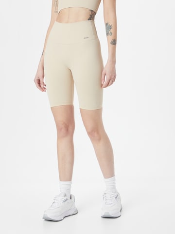 Skinny Pantaloni sportivi di aim'n in beige: frontale