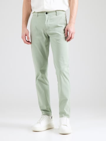 Lindbergh Slim fit Chino Pants 'Superflex' in Green: front