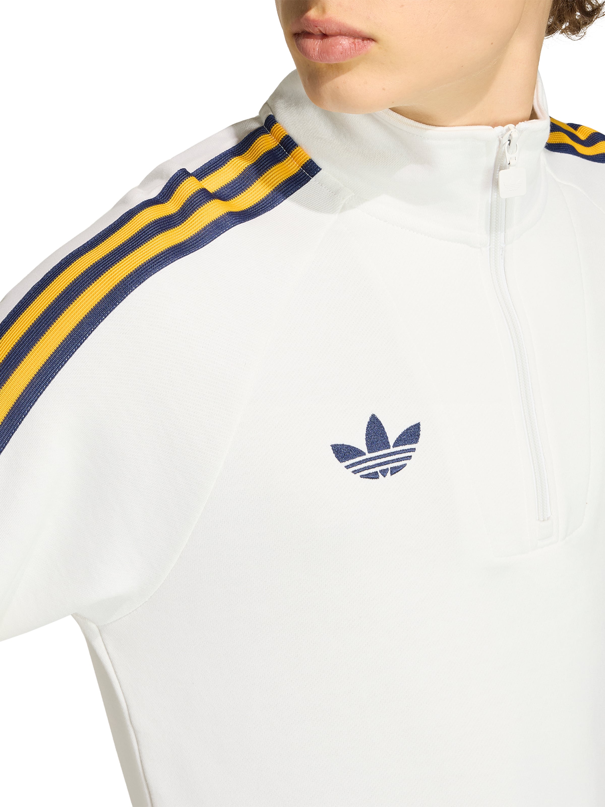 ADIDAS PERFORMANCE Sportovní mikina 'REAL' – bílá