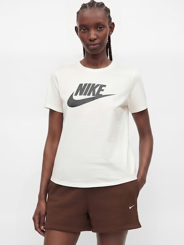 Nike Sportswear Skinny Μπλουζάκι 'Essential' σε λευκό