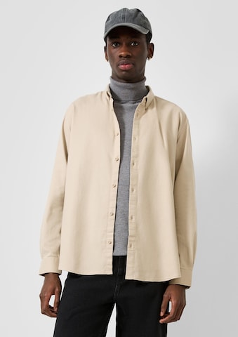 QS Regular Fit Skjorte i beige: forside