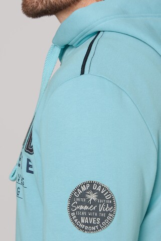 CAMP DAVID Sweatjacke in Blau