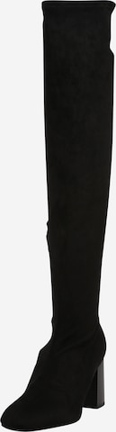 Bianco Over the Knee Boots in Black: front