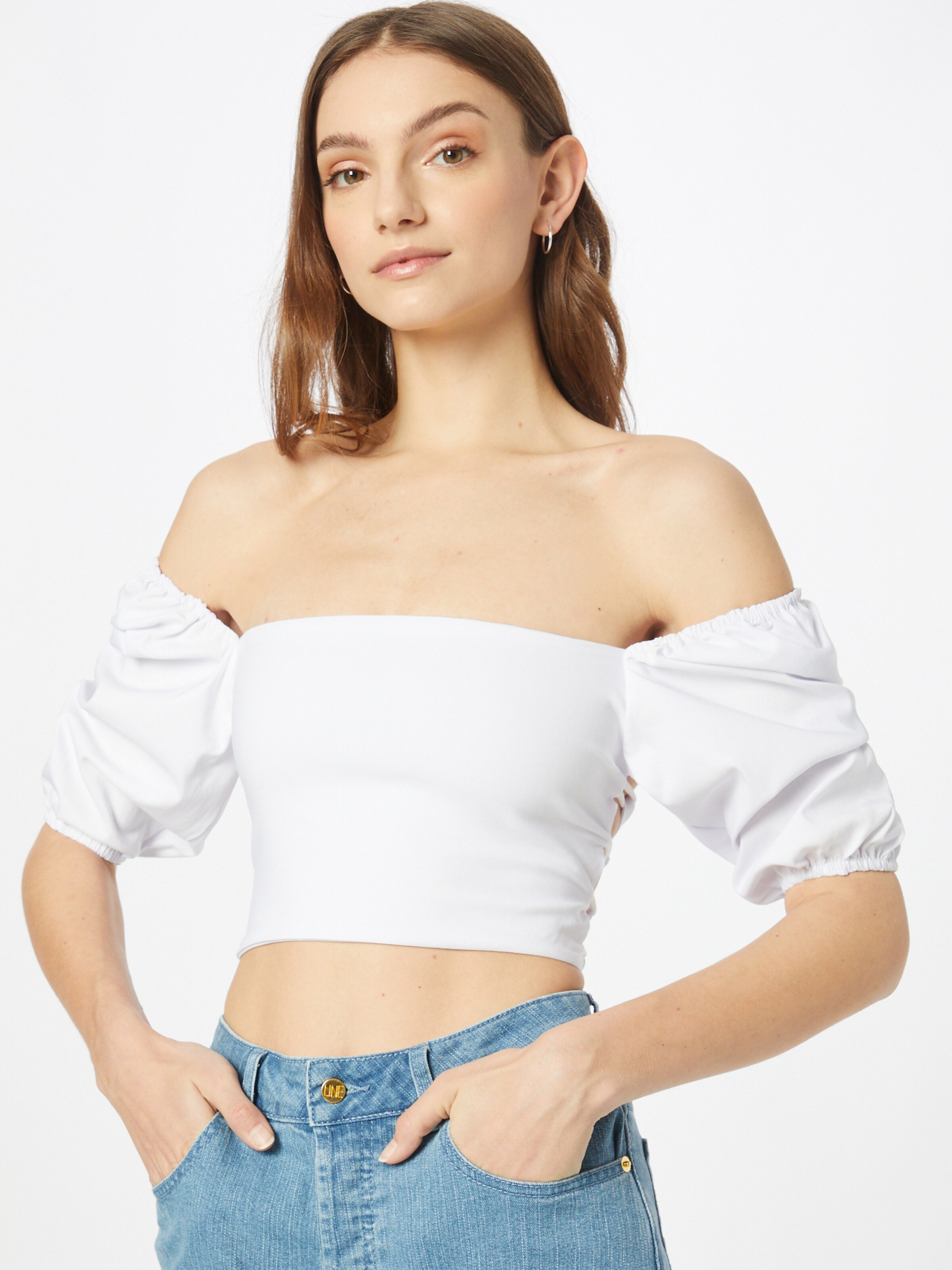Frauen Blusen & Tuniken Femme Luxe Bluse 'HATTIE' in Weiß - EW73676 Frauen Blusen & Tuniken Femme Luxe Bluse 'HATTIE' in Weiß - EW73676