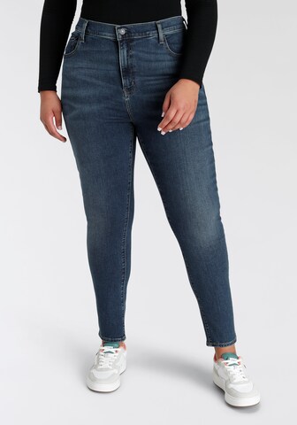 Levi's® Plus Skinny Jeans '721 PL Hi Rise Skinny' in Blau: Vorderseite