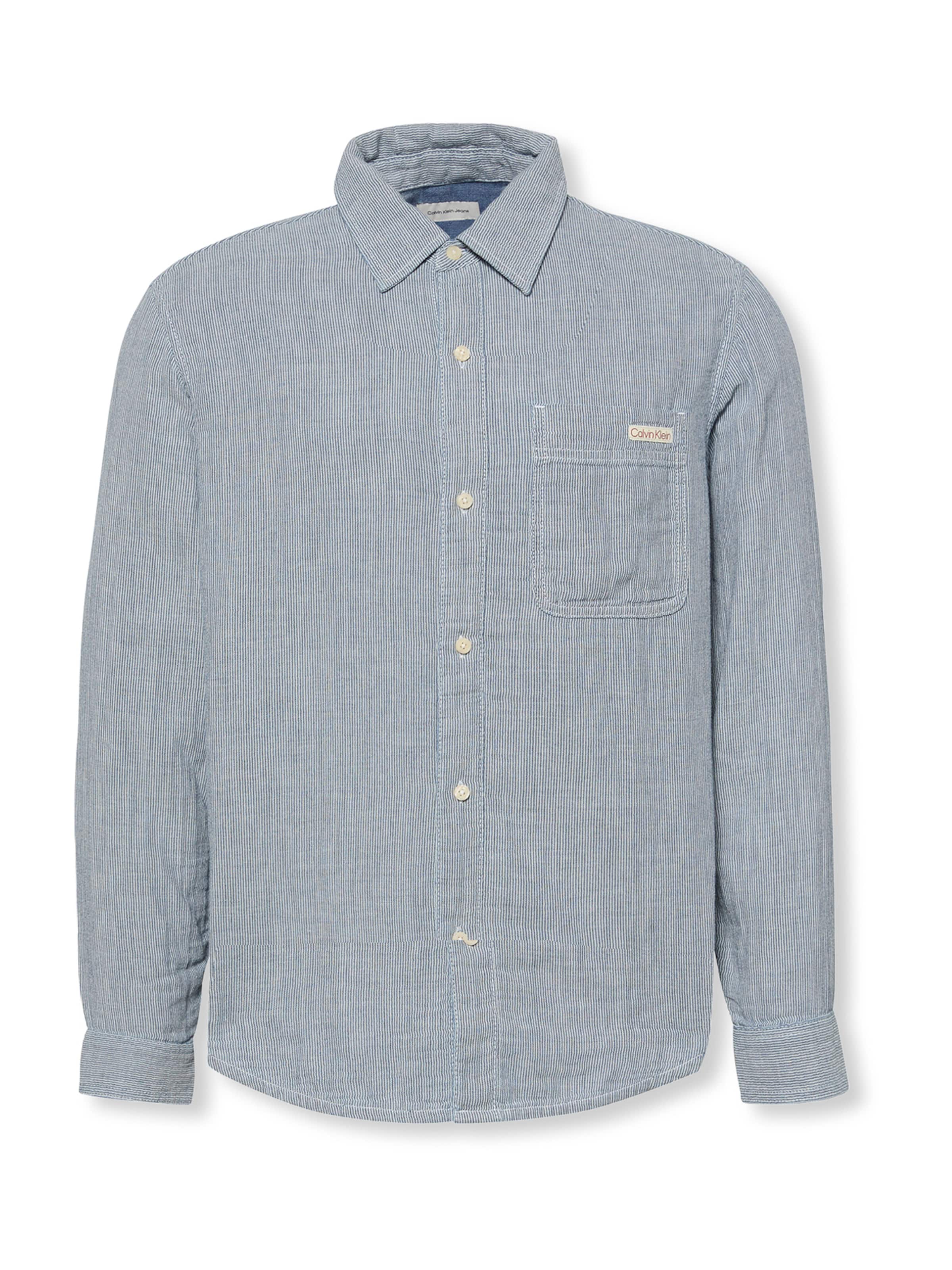 Calvin Klein Jeans Regular fit Риза в синьо: отпред