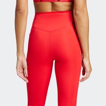 ADIDAS PERFORMANCE Skinny Sporthose 'OPT ESS' in Rot