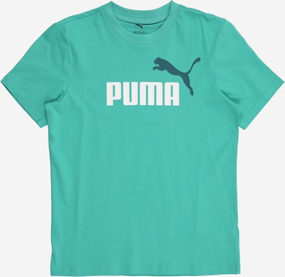 176 dydžio Marškinėliai 'Essentials No.1' iš PUMA, spalva – smaragdinė spalva / tamsiai žalia / balta, Prekių apžvalga