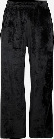 Wide leg Pantaloni di GCDS in nero: frontale