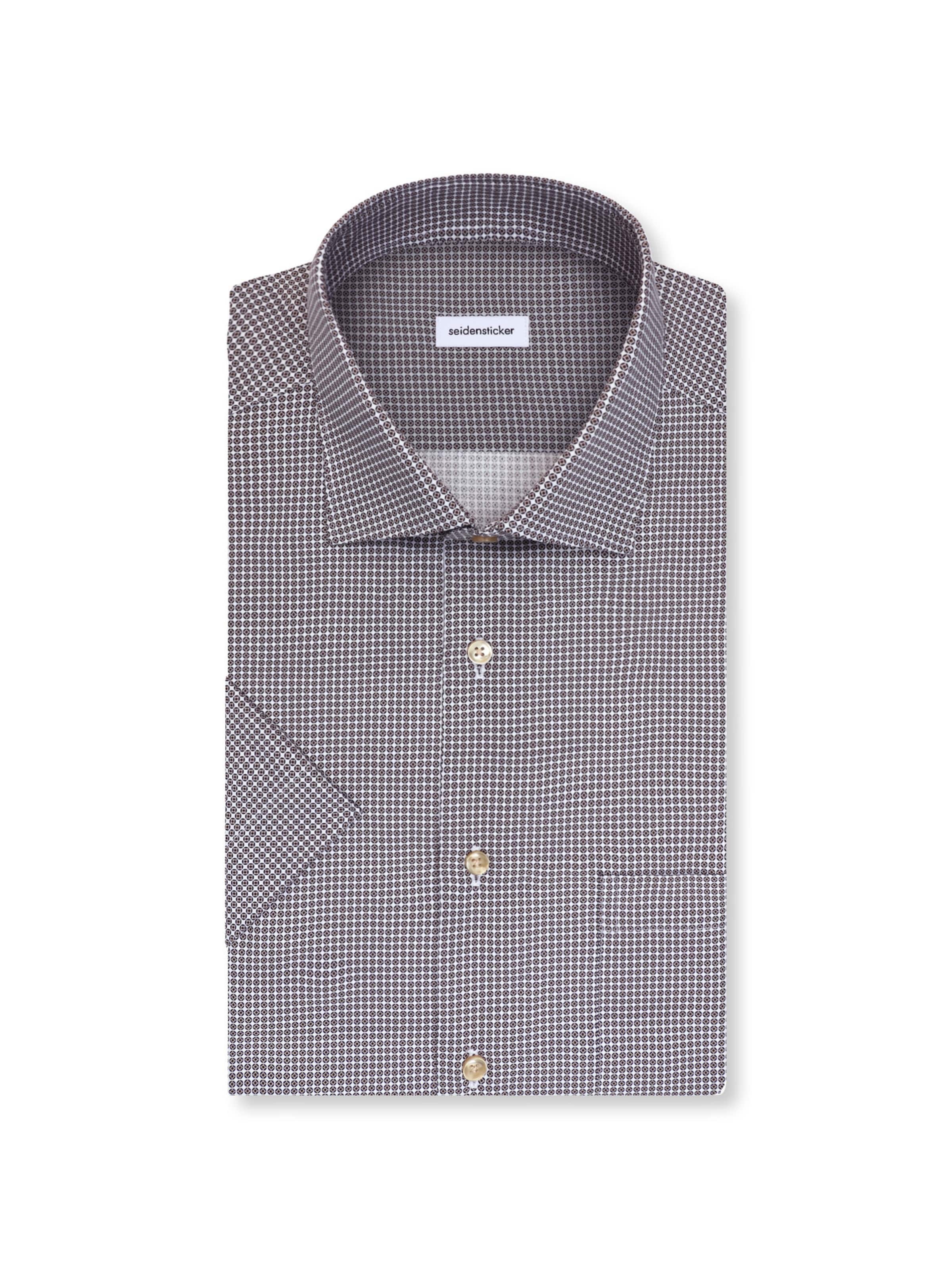 SEIDENSTICKER Regular fit Zakelijk overhemd 'Schwarze Rose' in Grijs: voorkant