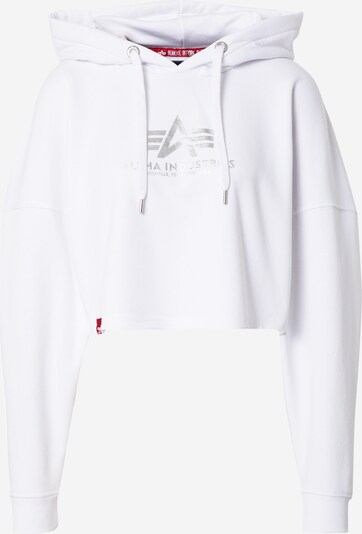 ALPHA INDUSTRIES Sudadera en gris / blanco, Vista del producto